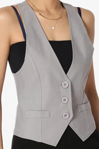 Miniatura 5 de TheMogan chaleco ajustable en la espalda para mujer.
