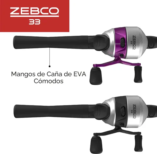 Miniatura 5 de Zebco 33 Spincast - Combo de carrete y caña de pescar de 2 piezas, caña de fibra de vidrio resistente de 5 pies y 6 pulgadas y carrete de pesca