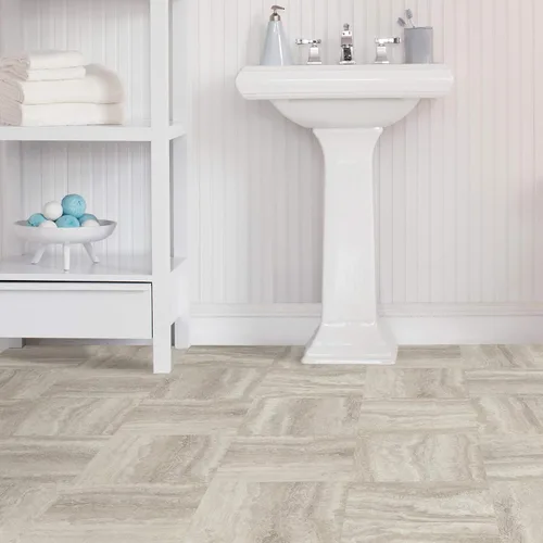 Miniatura 7 de FloorPops FP3327 Platinum - Azulejos de suelo para despegar y pegar, color gris (paquete de 2)