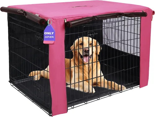 Miniatura 28 de HiCaptain - Cubierta de doble puerta para jaula de perro (para cajas de alambre de 24 30 36 42 48 pulgadas)