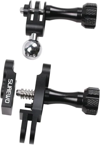 Miniatura 2 de Soporte de brazo de extensión giratorio dual compatible con GoPro Hero 12 11 10 9 8 7 6 5 Negro, DJI Osmo Action 2, AKASO, Campark y más (negro)