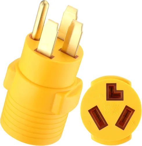 Miniatura 17 de Kanayu Adaptador de Secadora de 30 Amperios Compatible con Nema 6-50p a 10-30r Adaptador de Enchufe Macho de 3 Clavijas a Receptáculo Hembra de 3