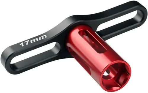 HomeSoGood Llave de manga Negro y Rojo RC Accesorios de Coche Para Camión X-Maxx RC Piezas 1/8 Para Off-Road RC Truck Car Metal Tools 17MM