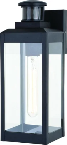 Miniatura 10 de VAXCEL Kinzie - Lámpara de porche para exteriores, 5 pulgadas de ancho x 14.25 pulgadas de alto, linterna negra para exteriores, moderna lámpara