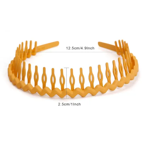 Miniatura 2 de WOVOWOVO Bandas de plástico para el cabello con dientes, 10 paquetes de diademas finas para mujeres, niñas, adolescentes, bandas peine