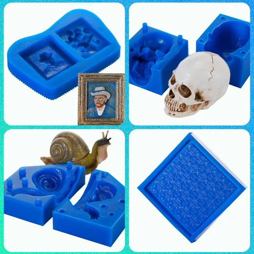 Miniatura 3 de BBDINO Kit de fabricación de moldes de silicona, silicona líquida para fabricación de moldes 30A transparente, goma de silicona de alta resistencia