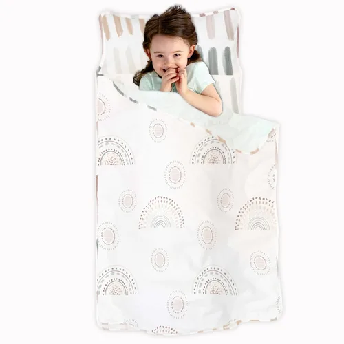 Miniatura 14 de JumpOff Jo Colchoneta de siesta extra larga para niños - Cómoda colchoneta de descanso para niños con almohada extraíble y manta ultra suave