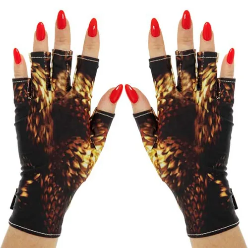 Miniatura 31 de ManiGlovz - Guantes de uñas originales con protección UPF 50+ UV Guantes de manicura de gel y guantes anti UV sin dedos para mujeres Se pueden