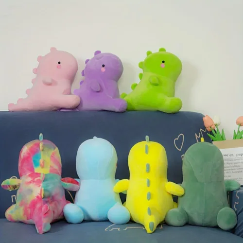 Miniatura 3 de Juguete de peluche de dinosaurio, lindo y suave, regalo de muñeca de peluche de dinosaurio, adecuado para familiares y amigos en cumpleaños, Verde