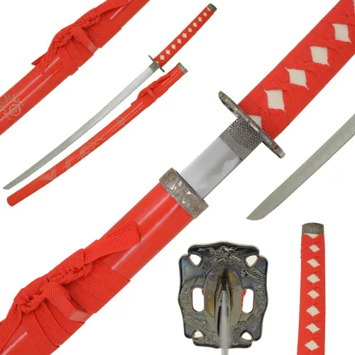 Miniatura 15 de Snake Eye Tactical Espada samurái katana de dos tonos con soporte de espada gratis
