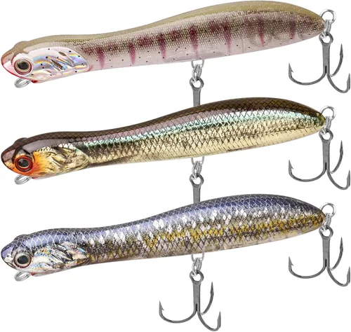 Miniatura 21 de TRUSCEND PoPobait con ganchos BKK, señuelos de pesca para lubina, lucio, lucio, perca almizclada, señuelo flotante para agua dulce o salada