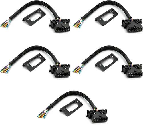 Miniatura 8 de JUTA OBD2 J1962 Hembra a Cable Trenzado Abierto con Soporte 16PIN Cable de Reemplazo de Puerto OBDII - [1ft/30cm]