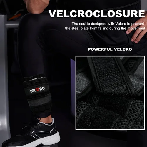Miniatura 6 de Pesas ajustables para muñeca y tobillo, peso extraíble para brazos y piernas para hombres y mujeres, fitness, entrenamiento de fuerza, correr