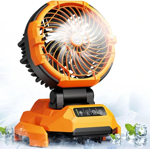 Ventilador de nebulización portátil, ventilador de refrigeración oscilante recargable de 30000 mAh, ventiladores de exterior para campamento, patio,