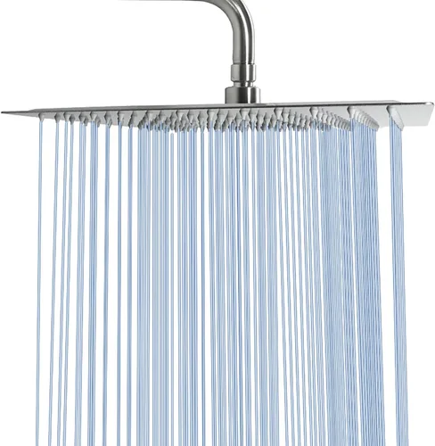 NearMoon Cabezal de ducha tipo lluvia, ducha de lluvia cuadrada de acero inoxidable de alto flujo, cobertura corporal de ducha de baño tipo cascada,