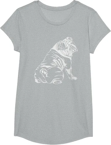 Miniatura 54 de Gracioso Bulldog Inglés playera perro Hund playera regalo, Azul (Heather blue)