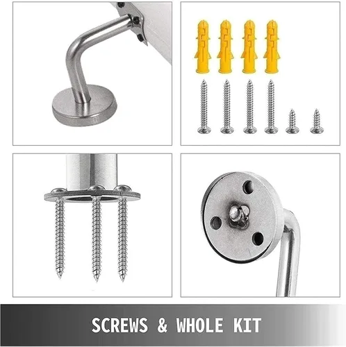 Miniatura 7 de Barras de agarre de madera, kit completo de 1 a 20 pies, barandillas antideslizantes para escaleras, barra de soporte para pasillo, villa