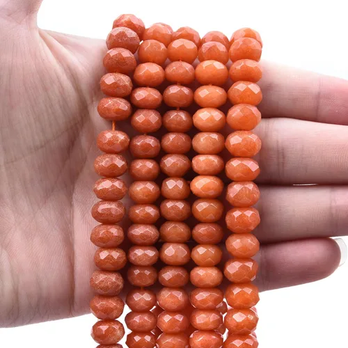 Miniatura 10 de HAAMIIQII Cuentas espaciadoras de piedra libre de jade rojo de 0.394 a 0.630 pulgadas, cuentas sueltas para la fabricación de joyas, pulseras