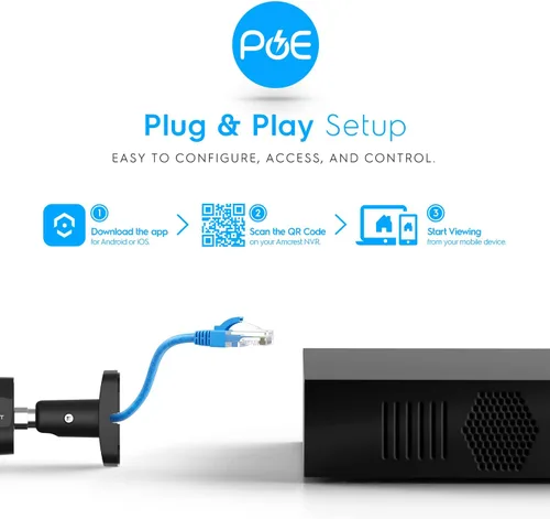 Miniatura 9 de Amcrest NV4108E-A2 4K 8CH POE NVR (1080p/3MP/4MP/5MP/8MP) Grabador de video en red POE - Soporta hasta 8 cámaras IP de 8MP/4K, alimentación a través