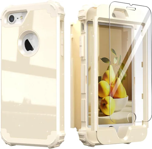 Miniatura 10 de IDweel Funda para iPhone 8, para iPhone 7 con protector de pantalla, 3 en 1, híbrida resistente a prueba de golpes, funda de policarbonato duro