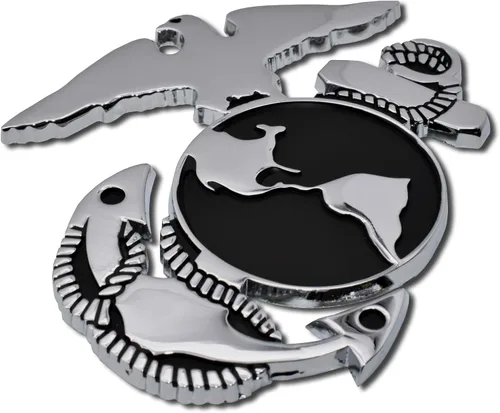 Miniatura 4 de USMC - Ancla de infantería de marina de USMC, halcón y globo terráqueo chapado en cromo, emblema de metal para auto, camión, motocicleta.