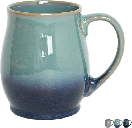 Miniatura 6 de Bosmarlin Taza de café de cerámica extragrande, 25 onzas, apta para lavavajillas y microondas, taza de té grande de gran tamaño, esmalte reactivo