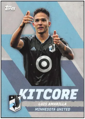 2023 Topps MLS Kitcore #KC-19 Luis Amarilla Minnesota United - Tarjeta oficial de fútbol en estado crudo (NM o mejor)