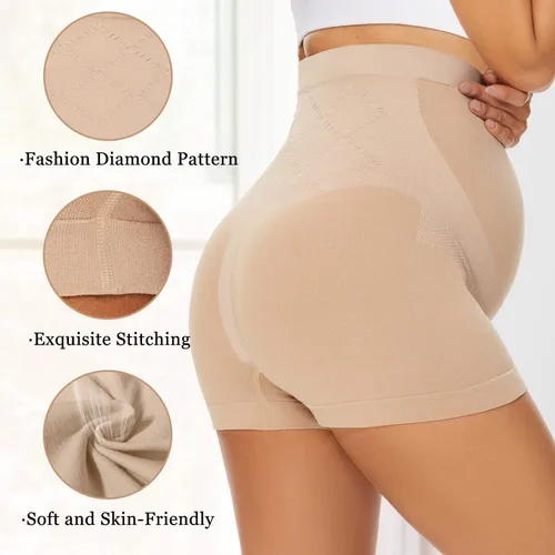 Miniatura 4 de Ropa interior de maternidad sin costuras para mujer, con cintura alta, para apoyo al vientre