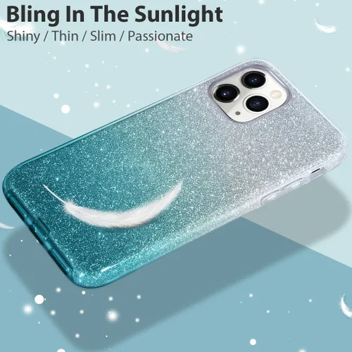 Miniatura 4 de MATEPROX Funda protectora compatible con iPhone 11 Pro Max, bonita funda protectora Bling Sparkle para iPhone 11 Pro Max de 6.5 pulgadas