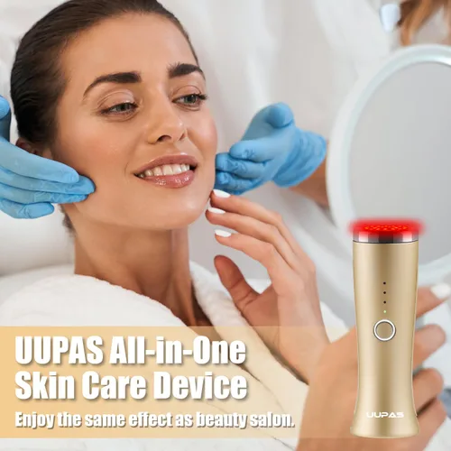 Miniatura 6 de Terapia de luz roja para la cara, aprobada por la FDA, masajeador facial de terapia de luz LED UUPAS para cara, máquina de apriete de la piel