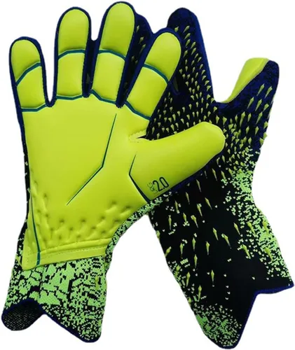 Miniatura 6 de Guantes de portero de fútbol, guantes de entrenamiento de portero, agarre fuerte, antideslizantes y transpirables para adultos y niños Negro