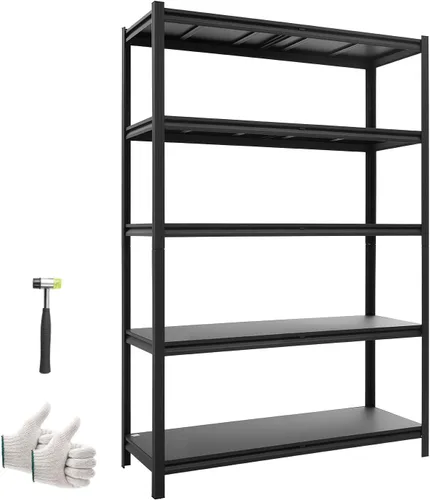 Miniatura 25 de VEVOR Storage Shelves, 5-Tier Adjustable, 2000 lbs Capacity, Heavy Duty Garage Storage Shelving Unit, Metal Utility Rack Shelf, for Kitchen Pantry