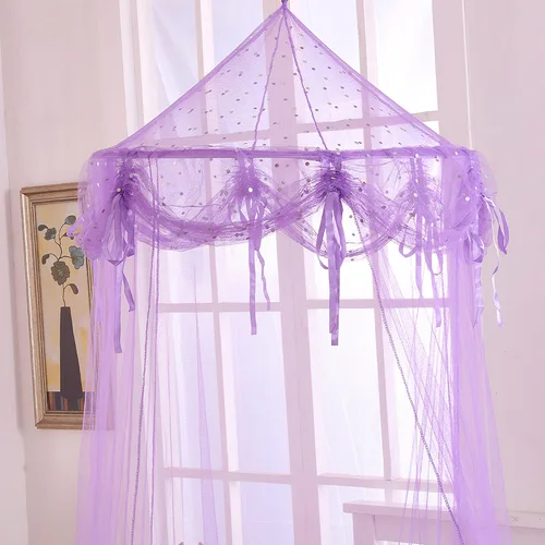 Miniatura 3 de Cotton Loft Buttons and Bows - Toldo de cama plegable para niños, tamaño único, color azul Rosa
