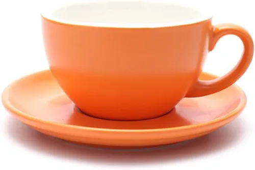 Miniatura 29 de Coffeezone Taza y Platillo de Café Espresso Doble, Cappuccino Pequeño y Café Especial, Porcelana de Hueso Nueva para Cafetería y Barista