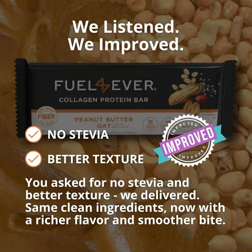 Miniatura 3 de Fuel 4 Ever Barras de proteína de colágeno, 0.45 onzas de proteína, sin gluten, sin lácteos, sin stevia o ingredientes artificiales añadidos