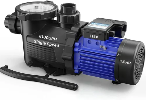 Miniatura 7 de Aquastrong - Bomba de piscina de 2 HP para interior/sobre el suelo, una sola velocidad, 220 V, 8917 GPH, alto flujo, potentes bombas de piscina