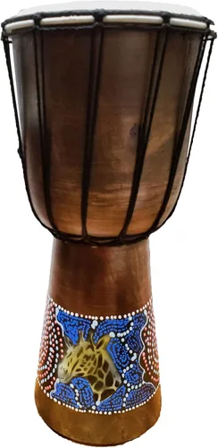 Miniatura 12 de Djembe decorativo de novedad de 6" de alto x 4" de ancho en la parte superior (Abstracto, 15.2 cm)