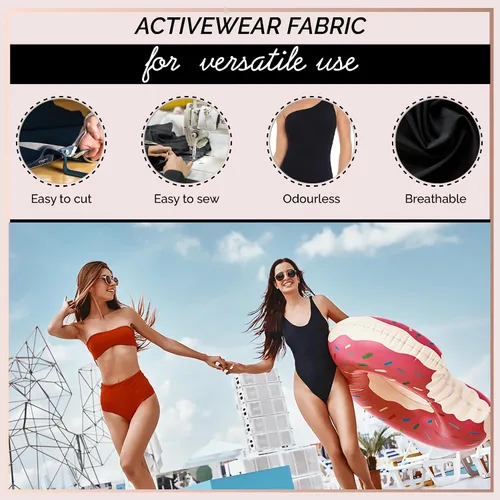 Miniatura 3 de Tela de nailon y elastano 80% nailon, 20% elastano Ropa de baño, tela deportiva Elástico en 4 direcciones Deportes, Danza, Yoga