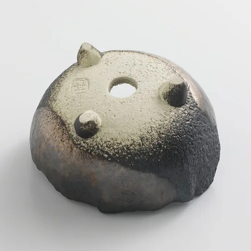 Miniatura 3 de Maceta de bonsái japonesa artesanal en forma de media luna de la serie Banko de Wazakura 4.72 in (120 mm), maceta de jardín de cerámica sin esmaltar