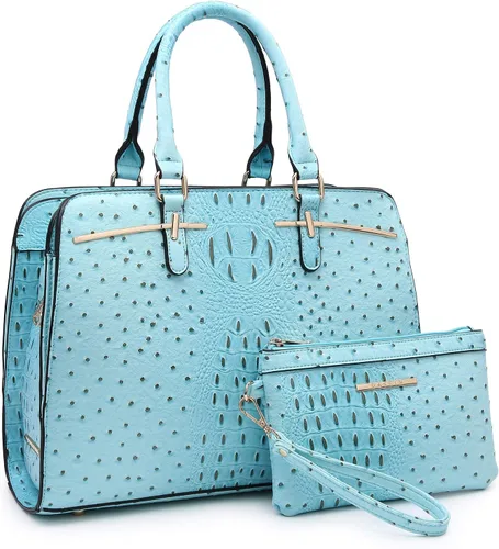 Dasein - Juego de bolso y monedero para mujer, set de 2piezas con 3compartimentos, bolso con asa superior y correa para el hombro