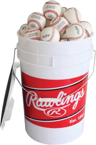 Rawlings Pelotas de béisbol oficiales de la liga de competición | ROLB1X | Uso de juego/práctica | Juventud/14U | Cubo | 24 unidades
