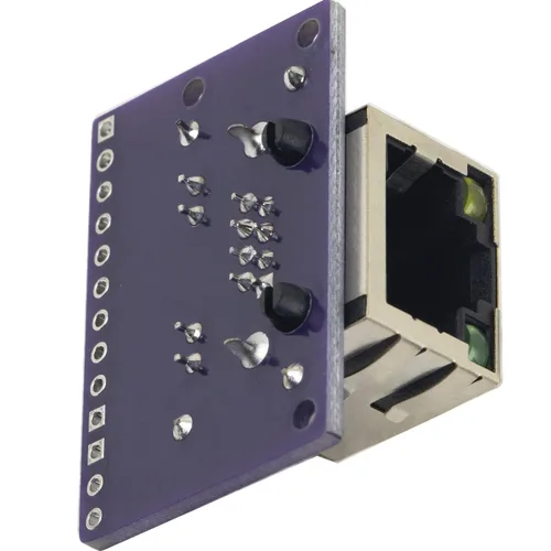 Miniatura 5 de 4pcs RJ45 Ethernet conector Breakout Board 13 Pin con 2 luz LED, 4 cabezales de pin macho