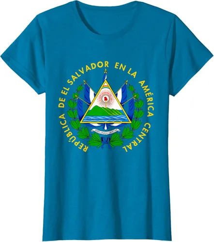 Miniatura 87 de Camiseta con diseño de emblema de la bandera de El Salvador