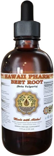 HawaiiPharm Extracto líquido de raíz de remolacha, suplemento de tintura de raíz de remolacha orgánica (Beta Vulgaris), 2 onzas