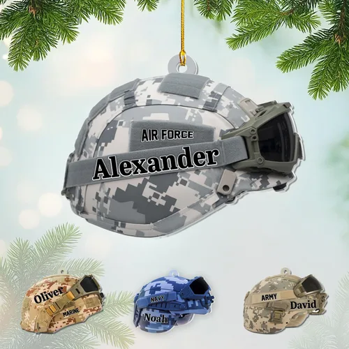 Adornos de Navidad del ejército estadounidense, adorno de veterano para hombres y mujeres, adornos patrióticos para decoración de árbol de Navidad,