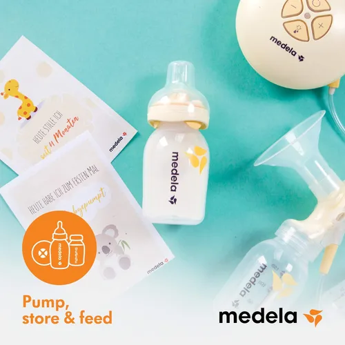 Miniatura 3 de Medela Botellas de recolección y almacenamiento de leche materna, paquete de 6, recipiente de leche materna de 5 onzas, compatible con extractores
