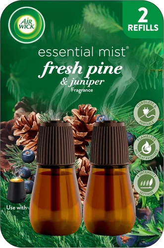 Air Wick Essential Mist – Recarga doble Fresh Pine & Juniper, 2 recargas