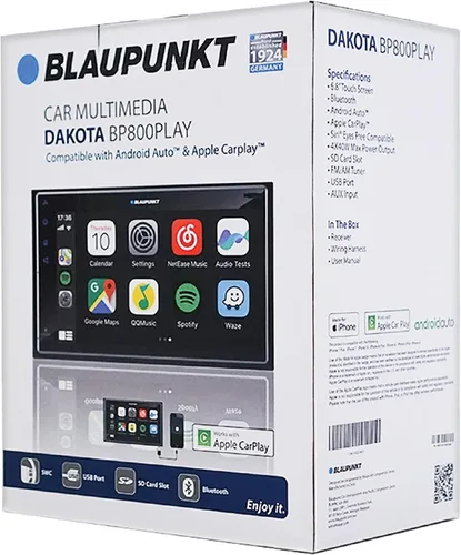 Miniatura 3 de Blaupunkt BP800PLAY Dakota BP800PLAY - Receptor multimedia digital de doble DIN de 6.8 pulgadas con Bluetooth, Apple CarPlay y Android Auto