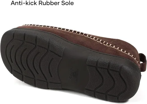 Miniatura 6 de Zigzagger - Pantuflas de tobillo estilo mocasín para hombre, para interior y exterior
