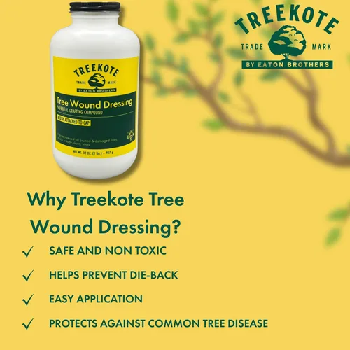 Miniatura 6 de Treekote Cepillo para aderezo de heridas, 32 onzas para árboles y arbustos, pasta curativa y sellador de heridas de árboles, sellador de poda